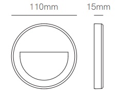 Dimensions spot de balisage BENEITO Mis Round