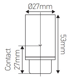 Dimensions douille E14 chemise lisse