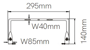 Dimensions étrier pour BENEITO ufo lens Ø340mm