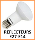 Ampoules réflecteurs LED, culots E27 ou E14