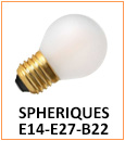 Ampoule LED sphérique, culot E24 E27 ou B22