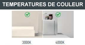 Température de couleur 3000K 4000K