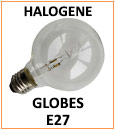 Ampoule globe halogène, culots E27 ou B22