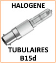 Ampoule tubulaire halogène, culot B15d