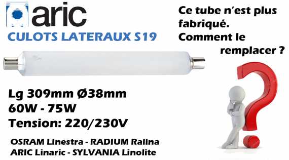 REMPLACEMENT DES TUBES LINOLITES S19 INCANDESCENT